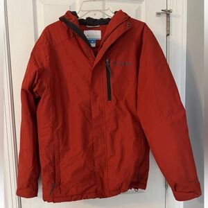 Womens Columbia Omnitech Winter Jacket Parka with hood- Red SM